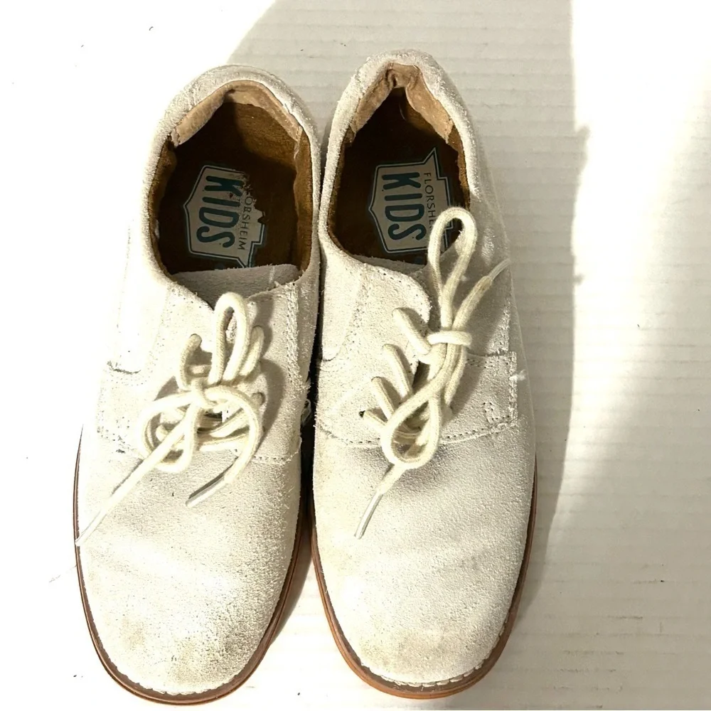 Florsheim Kearny Jr Boys Kids Size 2 M White Oxford Derby Dress Shoes Red Sole